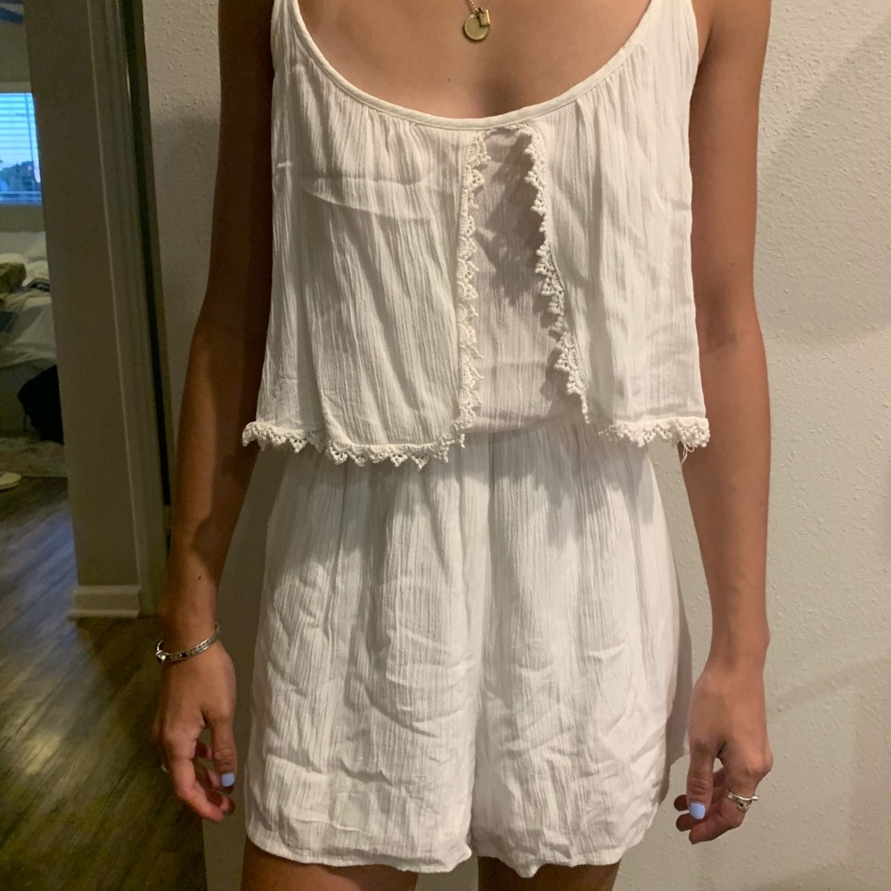 PacSun LA Hearts White Romper